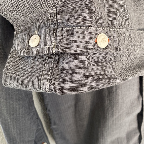 Vans button down 100% cotton grey size Large - Picture 6 of 12